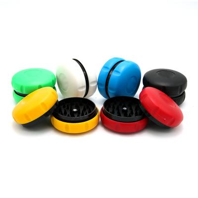 China Matte Plastic of the plastic hamburger type 2 pieces of Herb GrinderGrinding Tobaccoherb for sale