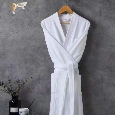 China QUICK DRY Hot Sale Custom Logo Bathrobe Hotel Mens Womens Peach Skin Double Layer Bathrobe Hotel Club Home Four Seasons Bathrobe for sale