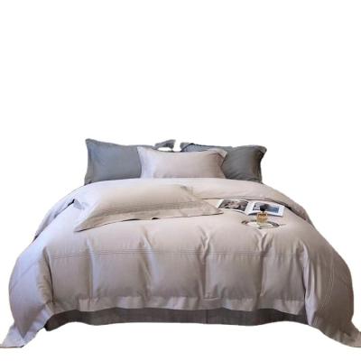 China Nondisposable Bedding Sets Hotel Bed Linen Hilton Fitted Sheet Bed Sheet 100 Cotton Hotel White Linen for sale