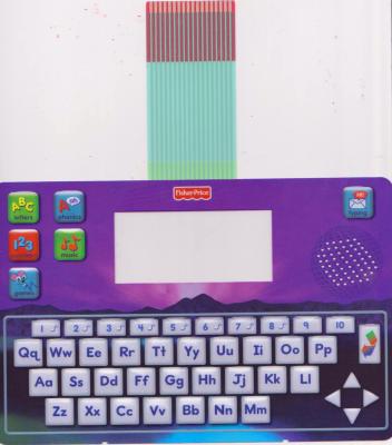 China Multicolored Printed Keyboard Membrane Switch With Metal Dome And Rubber Keys for sale