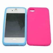 China Eco Friednly Blue Silicone Cellphone Case OEM / ODM For Iphone5 for sale