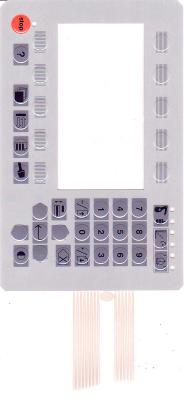 China Embossed Silver Paste Backlight Membrane Switch Keypad With Metal Dome for sale