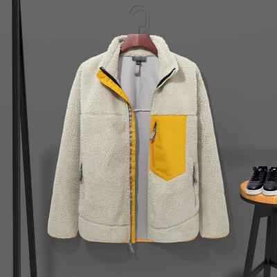 China Mysweeby Winter Loose Fleece Jacket Male Patchwork Thick Windproof Men's Jackets for sale