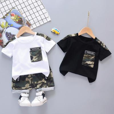 China Bulk Buy Toddler Casual Clothes Fashion Camouflage Shorts Sleeve 2 Piece Summer Shorts Set Baby Boy's Clothing Sets for sale