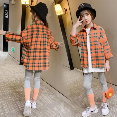 China Mysweeby autumn kids plaid shirt girl shirts easy early anti-shrink matching fashionable clothing for sale