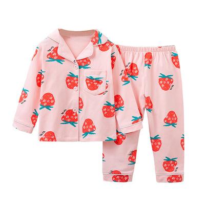 China Mysweeby Lovely Cartoon Pajamas Kids Casual Pajamas Girls Fall Sleepwear Breathable Sleepwear for sale