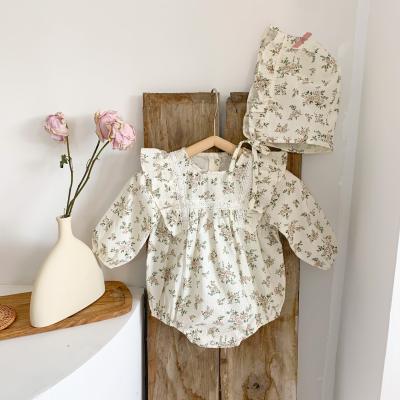 China Autumn casual mysweeby infants rompers floral newborn baby clothes cotton fabric baby rompers for sale