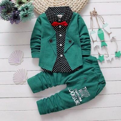 China Mysweeby Wholesale Casual Baby Clothes Set Autumn Korean Baby Boy's Style Baby Boy Clothes Sets for sale