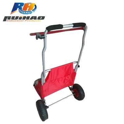 China Two-Wheel Cart Canvas Caddy Easy Folding Beach Cart Kayak Folding Cart for sale