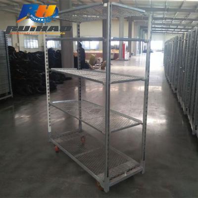 China Durable Danish Flower Cart Nursery Cart Stand Trolley for sale