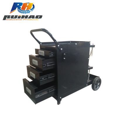 China Durable Steel Welding Trolley Tool Cart Welder Tool Cart with 4 Drawers for sale