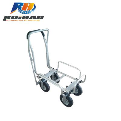 China Four Wheel Aluminum Hand Pull Cart Folding Trolley Easy-Transport Trolley With Brake for sale