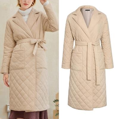 China Long waterproof anorak coat for women's coats Women's warm Cotton-padded women's jacket and coat available Many colors for sale