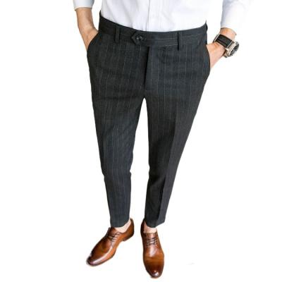 China 2022 Popular Customization Breathable Mid Waist Thin Commercial Local Suits Mens Plaid Mens Pants for sale