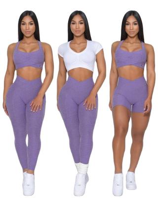 China Sustainable High Quality 2 Piece Wear Sets Sportswear Workout Women Yoga Clothing for sale