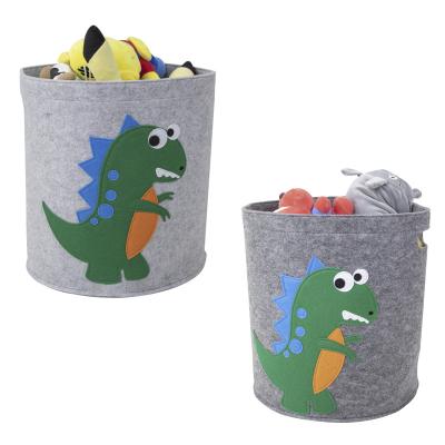 China Cartoon Laundry Animal Printing Toy Chest Household Items Home Felt Collapsible Organization for sale