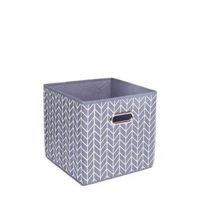 China Sustainable Cube Non Woven Fabric Collapsible Storage Box for sale