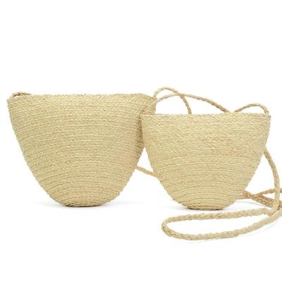 China INS Sling Bag Women Straw Shoulder Bag Eco-Friendly Raffia Beach Bag for sale