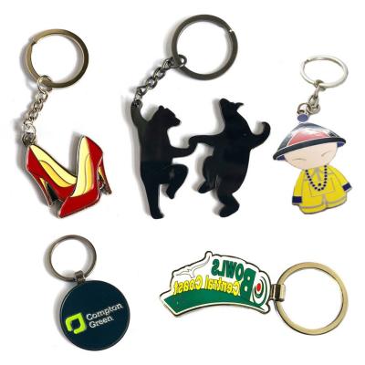 China Promotion Custom Cute Logo, Personalized Metal Souvenir Eco-friendy Key Chain Ring for sale