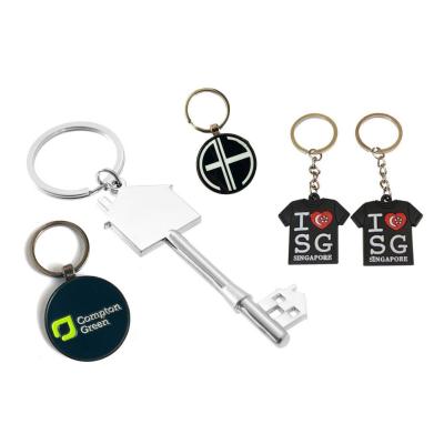 China Eco-friendy factory wholesale custom logo, souvenir / hard enamel soft metal key chain for sale