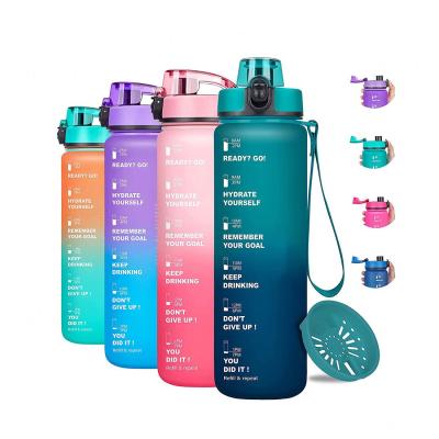 China Sublimation Design Custom Portable Transparent Viable Leak Proof Plastic Bottle Manufacturers For Drinking for sale