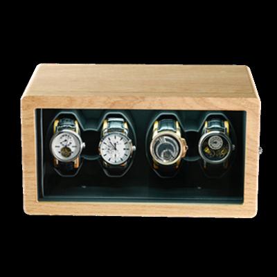 China Automatic Watch Luxury Oak Wood 4 Slot Boxy Automatic Watch Winders For Automatic Watches for sale