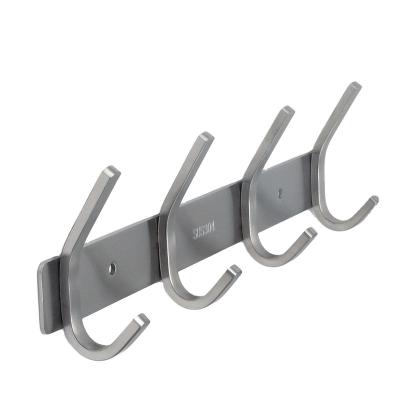 China Viable Square Shape 304 Stainless Steel Single Wall Hooks For Clothes Towel Bag Key for sale