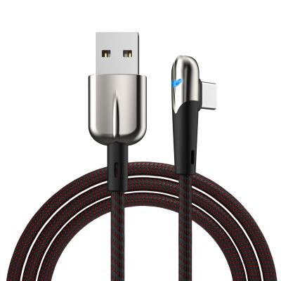 China MP3/MP4 fast charging data player 90 degree 5a cable charger hot type c cable charger 5a fast charging data cable for sale