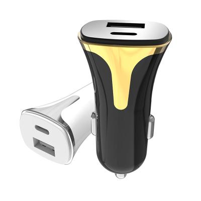 China CR-004 32W Laptops OEM Service Gold Manufacturer Customized Logo USB C Car Phone Charger for sale