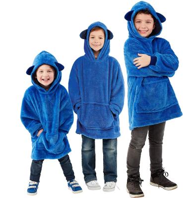 China Kids Wearable Pet Hoodie Super Warm And Comfortable Oversized Blanket Pets Wearable Hoodie Blanket For Kids for sale