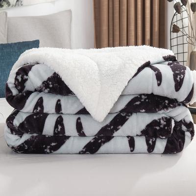 China Hot Sale Anti-Static Optional Size Reversible Blanket, Leopard Grain Flannel Fleece Blanket For Adults for sale