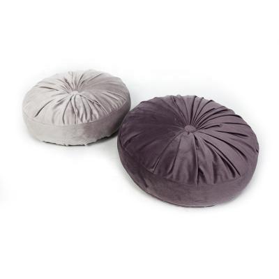 China Memory Velvet Round Pumpkin Tile Couch Cushion Floor Pillow For Sofa Chair Bed Car Home Decorative Woven Memory DDP Modern SGS for sale