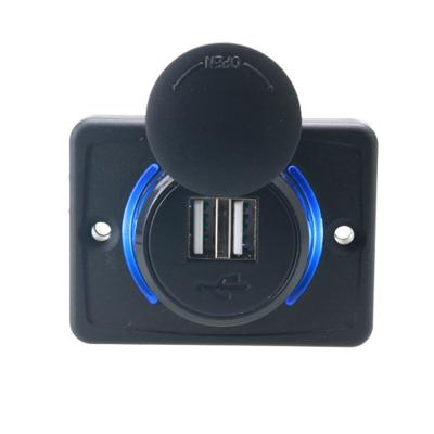 China China-chic New 12v -24v Bus USB Charger 3.1A Marine Plug Outlet With Waterproof LED for sale