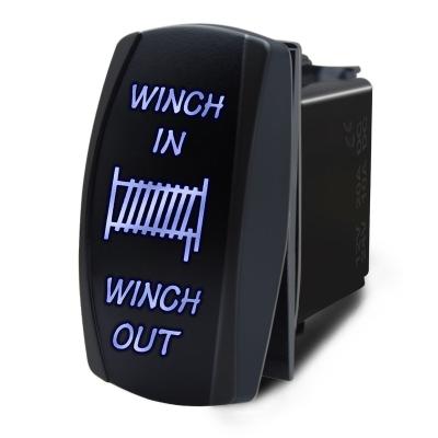 China LED DUAL BLUE LIGHT MOMENTARY COCKPIT SWITCH LASER ETCHED 20A GH-LJ56 for sale