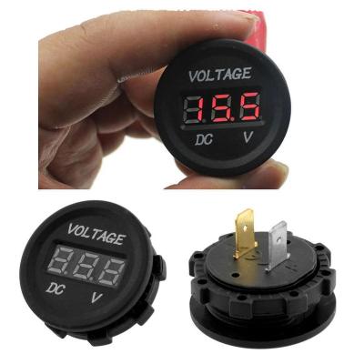 China Low Voltage Motorcycle DC 12V-24V LED Digital Display Voltmeter For Campers for sale