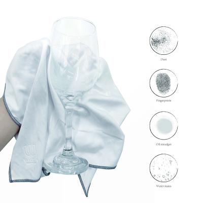 China Viable High Quality Microfiber Cleaning Cloth Wine Cup Cleaning Cloth Glass Cleaning Towel Wine Glass Cloths for sale