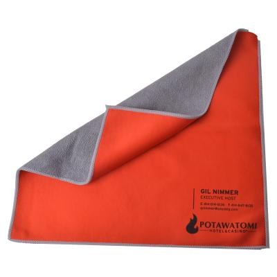 China 2 Material Composited Microfiber Lens Cleaning Cloth Composited Doubleside Cleaning Cloth for sale