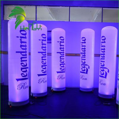 China Oxford fabric or PVC promotion tube led light inflatable pillar, inflatable column for sale for sale