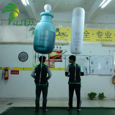 China Shows Advertising Printing Model PVC LED Lighting Inflatbale Backpack Bottle Balloon for sale