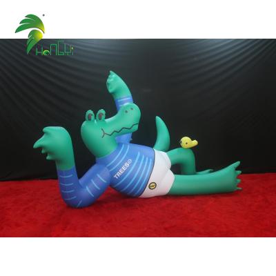 China Inflatable Toy Custom Inflatable Funny Animal Model Of Inflatable PVC Material Inflatable Crocodile And Small Bird for sale