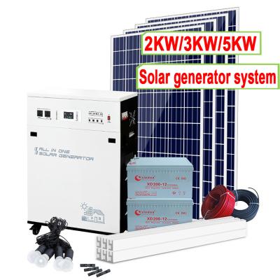 China Home Factory Direct Sale 48v 5kw 10kw 20kw Kit Full Off Grid All In One Generator Home Use 2kw 3kw Solar Energy Storage System for sale