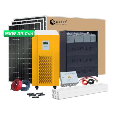 China Home 15kw 20kw Inverter Solar Power System Portable Hybrid Full Off Grid Mini Full Solar Power System Price for sale