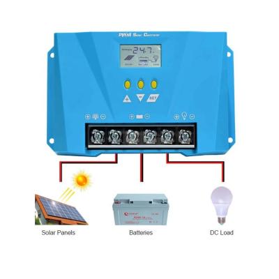 China Waterproof Solar Controller With Aluminum Outer Charging Controllers 12V/24V/48v PWM Solar Panel Charging Controller 10A 20A 30A 40A 50A 60A for sale