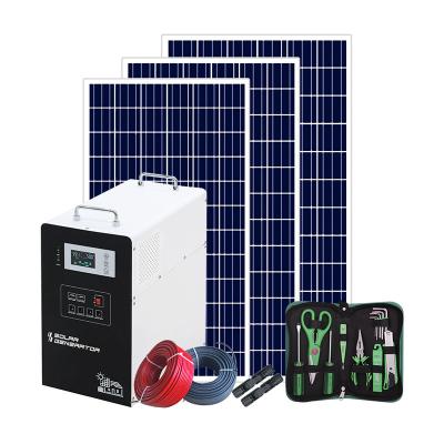 China DC&AC home portable solar system with 10W 20W 30W 50W for indoor&out door mini solar power generating system for home for sale