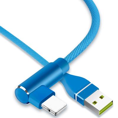 China 90 Degree Charging Phone Charger Cable 3 In 1 USB Cable Charging Cable For i+phone Charger for sale