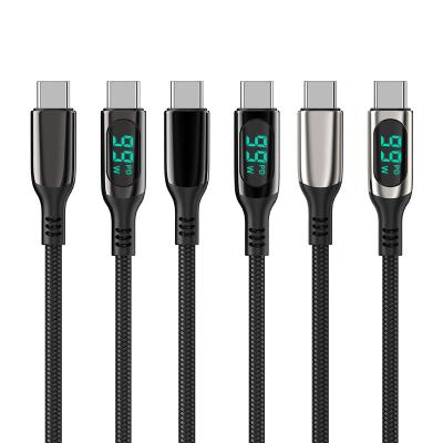 China Speed ​​E-mark Fast Charging Chip 100W 1M Type C Type C to Type C Nylon Braided for LED Display Fast Charging Data Transfer Computer PD Fast Charging Cable for sale