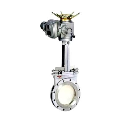 China Factory Sale CE API General Hot Knife Iron Soft Metal Steel Round Type Electric Gate Valve for sale