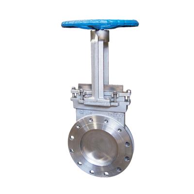 China API CE Factory Metal General Iron Steel Flange Mud Knife Steel Soft Seat Round Type Gate Valve for sale