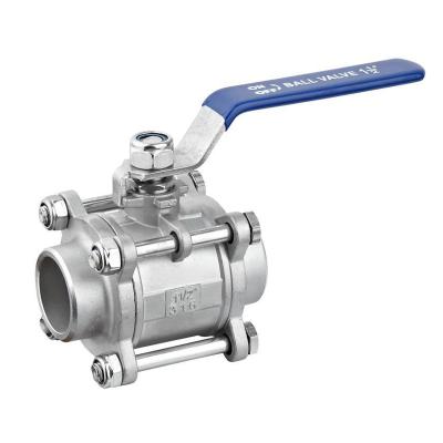 China Factory General Hot Sale CE API Type 3PC BW Manual Welded SS Female Ball Valve For WETCH for sale