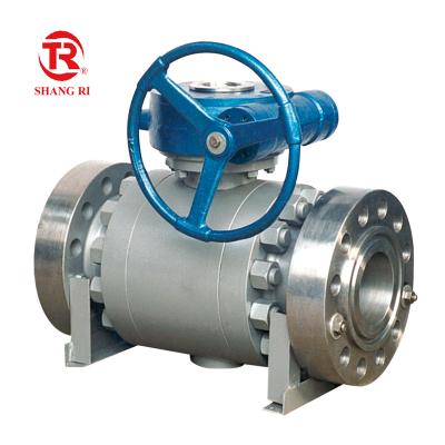 China General Factory DIN High Pressure Steel Trunnion CE API Fixed Ball Valve For Water Oil Gas for sale